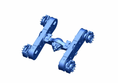 Rear swing axle of a grader