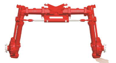 Front axle of the sprayer