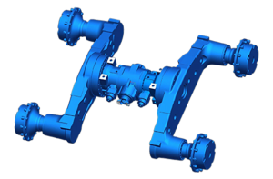 Drive axle for logging