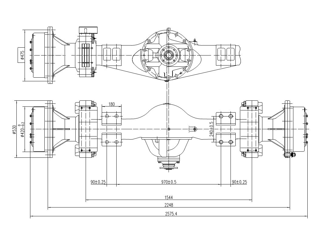 Drive axle for loaders series