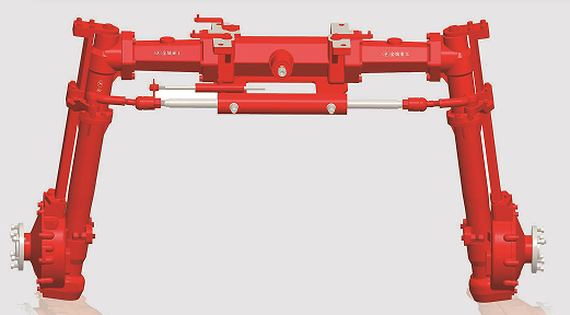 Rear axle of the sprayer