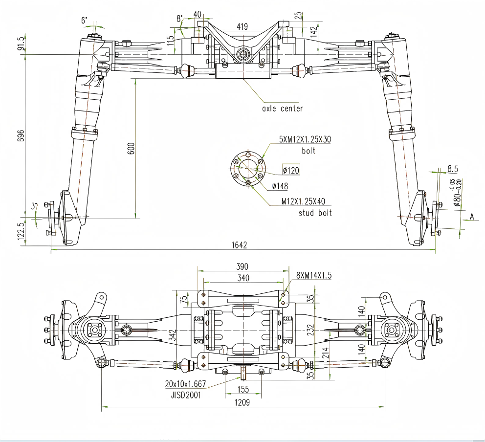 Front drive axle