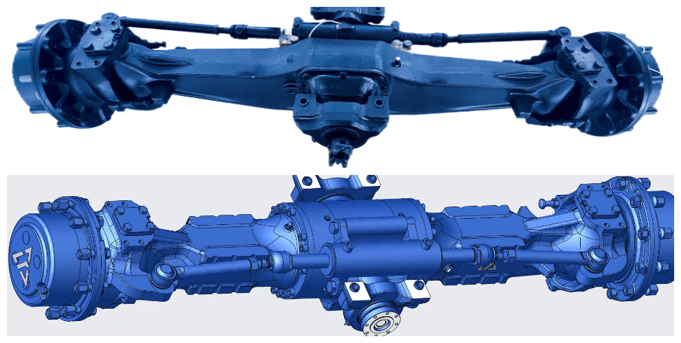 Backhoe loader drive axle undergoes strict bench tests
