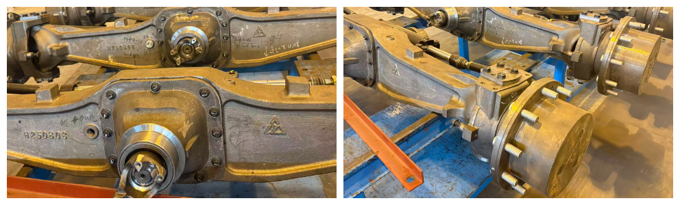 Backhoe loader drive axle undergoes strict bench tests