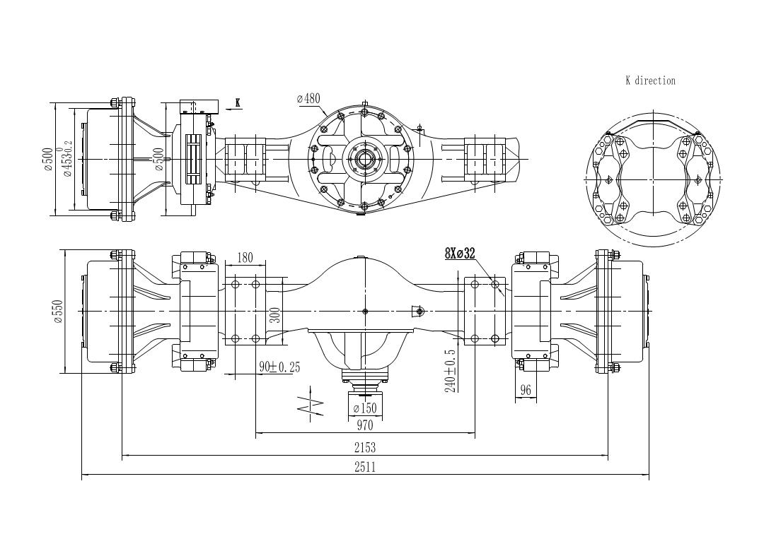 LT58 Rigid Drive Axle