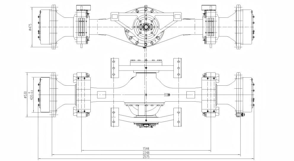 5-ton loader swing axle
