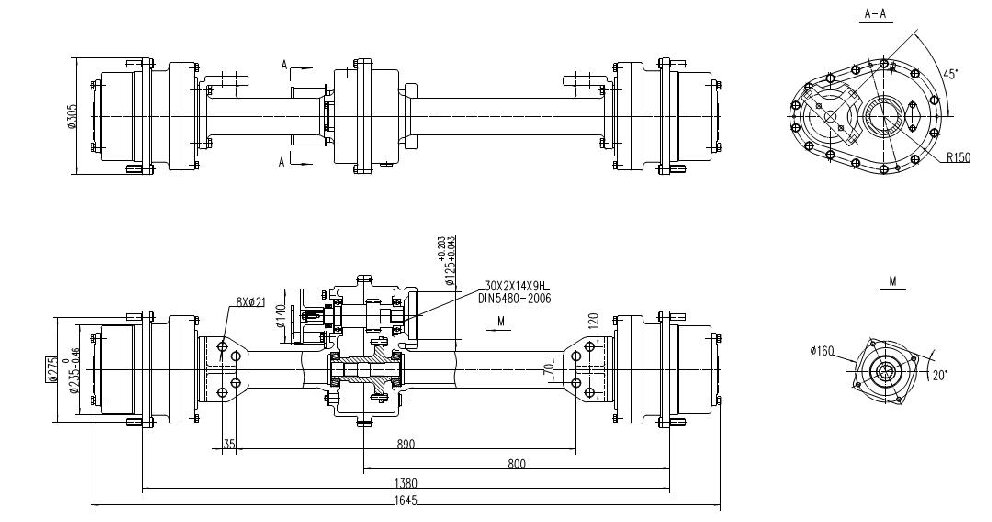 Drive axle of the WL50 light-duty tractor