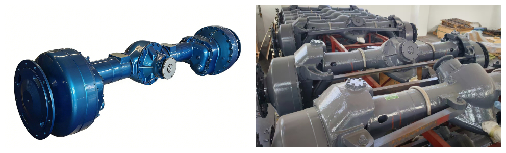 Middle-rear driving axle of a grader Middle-rear driving axle of a grader