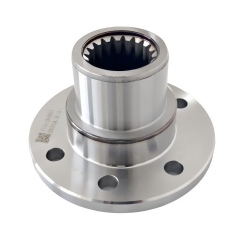 Round connecting flanges with internal splines