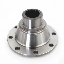Round connecting flanges with internal splines