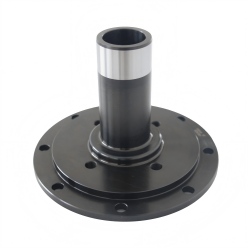 Round connecting flanges with internal splines