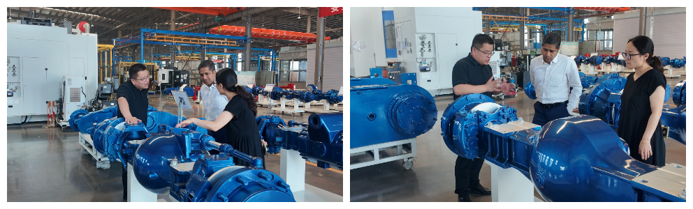 Indian customers come to inspect the leading bridge and sincerely invite major equipment manufacturers to cooperate.