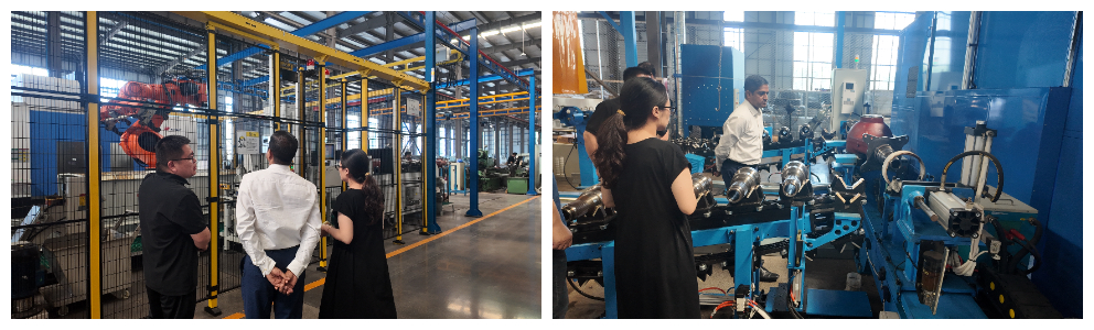 Indian customers come to inspect the leading bridge and sincerely invite major equipment manufacturers to cooperate.