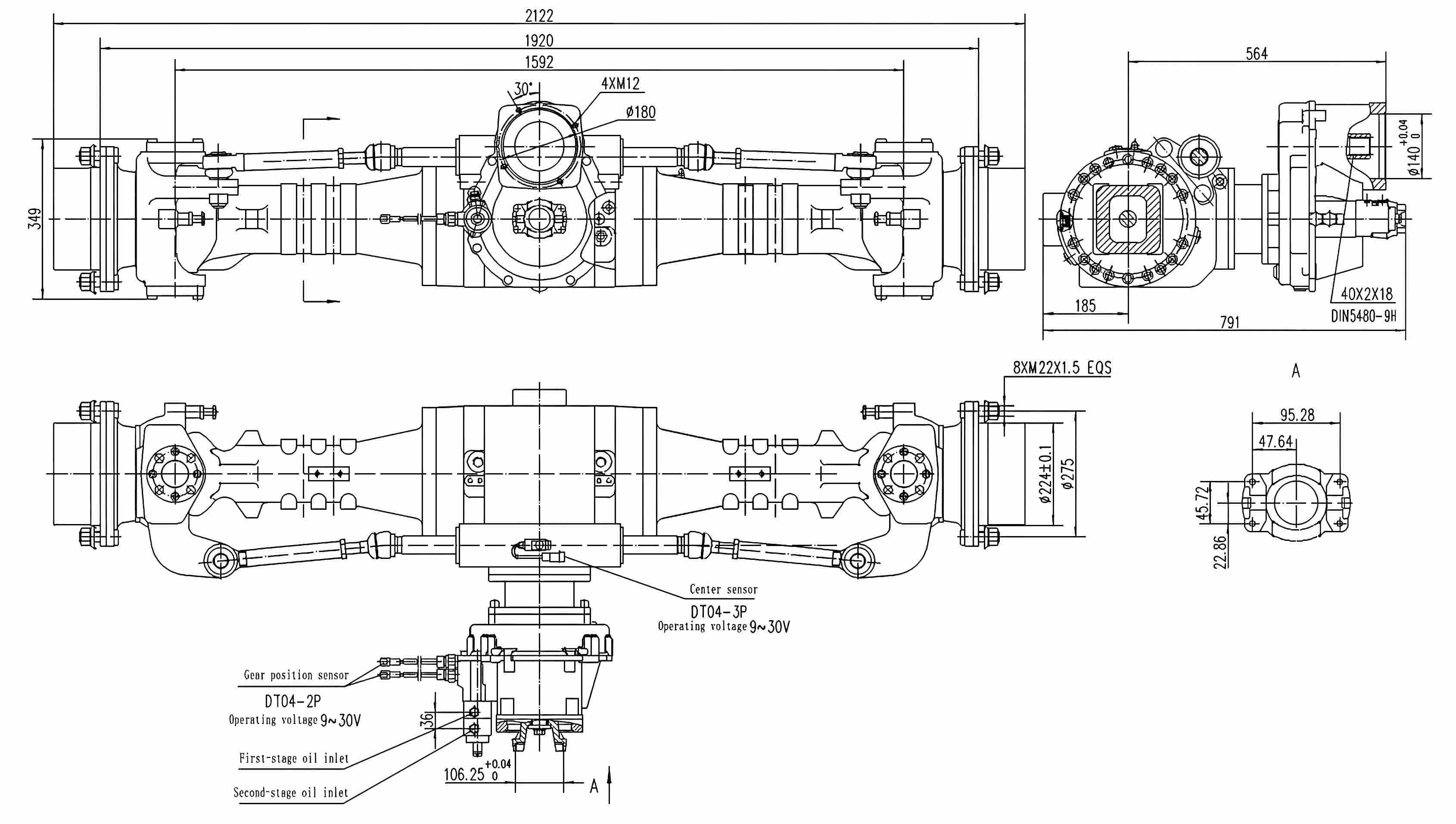 Steering drive axle LTG27F Steering drive axle LTG27F