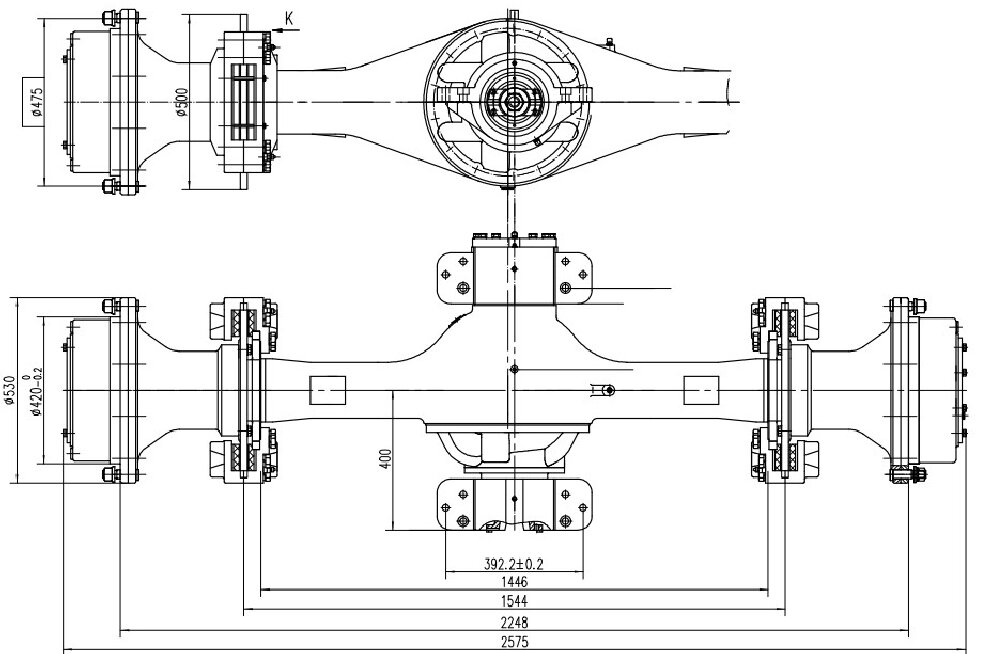 Forklift drive axle 50MBX