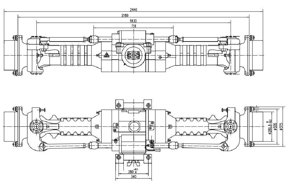LTG55 steering drive axle