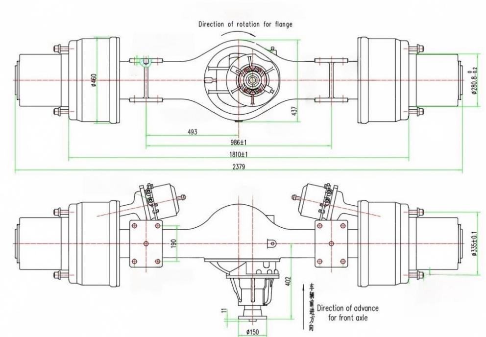 Crane drive axle LTQ30