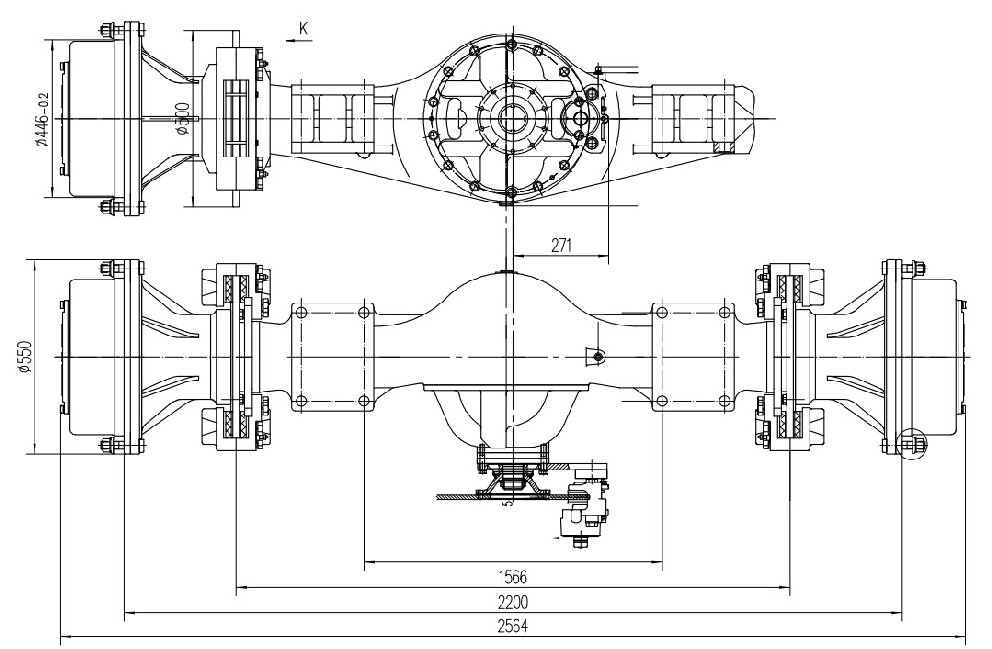 LT350 tractor drive axle LT350 tractor drive axle
